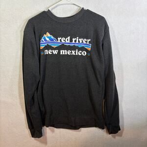 Tipsy Sweatshirt Red River New Mexico Dark Gray Polyester Size Large L